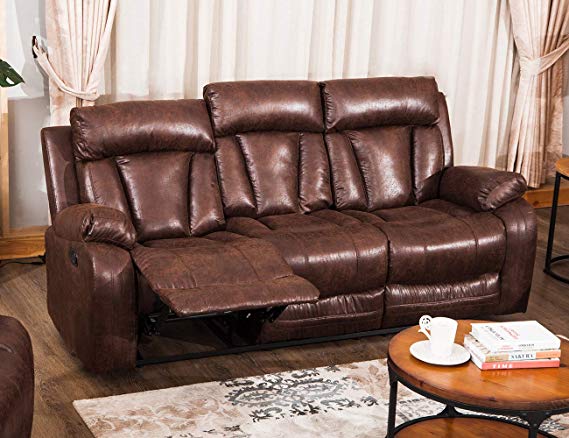 FLIEKS 3-Seat Living Room Recliner Sofa