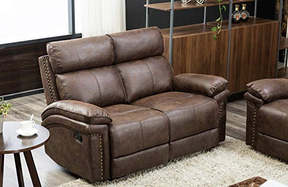 3 Seat Flieks Brown Leather Couch, Leather Sofa And Recliner Set